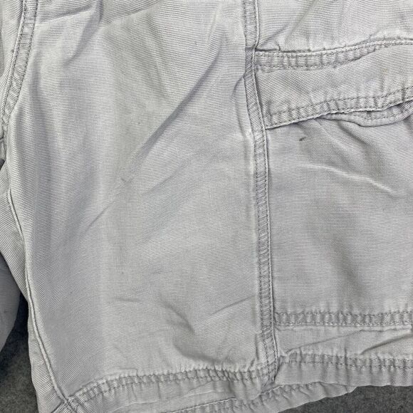 Tommy Bahama Relax Stretch Cargo Shorts Men's 30 Gray Solid Button Zip Closure - Picture 2 of 9